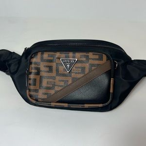 Guess brown and black pouch